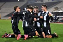 Ognjen Ugrešić slavi gol na Partizan Novi Pazar