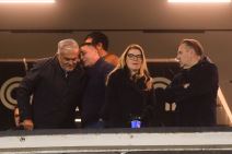 Milka Forcan i Rasim Ljajić u loži stadiona Partizana