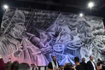 Miloš Obilić i sultan Murat na koreografiji Grobara na Partizan Fenerbahče