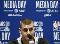 Nikola Jokić na konferenciji za novinare na Ol-staru