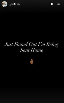 Skrinšot Krisa Pola o otkazu