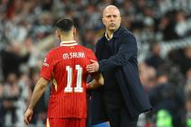 Arne Slot i Mohamed Salah na utakmici Liverpula