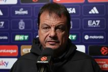 Ergin Ataman daje izjavu posle meča Evrolige.