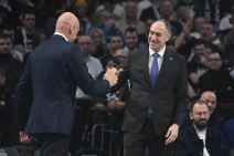 Saša Obradović i Mirko Ocokoljić na derbiju Partizan Zvezda