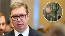 Aleksandar Vučić, evro, kurs evra, evri, novčanica od 100 evra