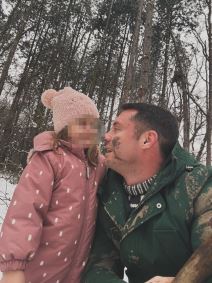 Jovan Patić Badnji dan sa ćerkom