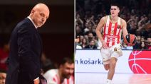 Saša Obradović i Stefan Miljenović na utakmici Zvezde