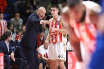 Stefan Miljenović i Saša Obradović na meču Zvezde