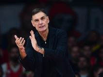 Trener košarkaša Olimpijakosa Jorgos Barcokas.