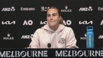 Arina Sabalenka na konferenciji za medije na Australijan openu