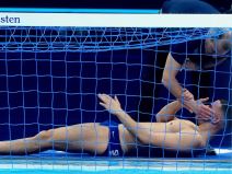 Golman reprezentacije Srbije Milan Glušac nakon pobede nad Italijom u polufinalu Evropskog prvenstva.