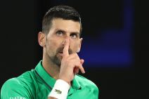 Novak Đoković na meču Australijan opena.