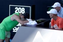 Karlos Alkaraz na meču protiv Saše Zvereva na Australijan openu