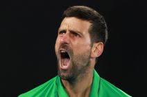 Novak Đoković na meču protiv Karlosa Alkaraza na Australijan openu