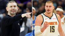 Dejvid Adelman i Nikola Jokić na utakmici Denvera