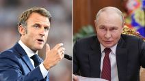 Emanuel Makron i Vladimir Putin