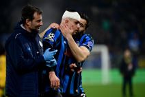 Nikola Krstović na meču Atalante i Dortmunda