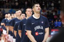 Košarkaši Srbije na meču protiv Turske.