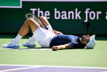 Novak Đoković na meču protiv Aleksandra Kovačevića