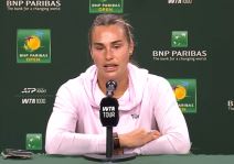 Arina Sabalenka na konferenciji za medije