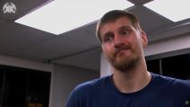 Nikola Jokić daje izjavu posle meča Denver - San Antonio