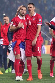 Nemanja Matić u reprezentaciji Srbije sa Branislavom Ivanovićem