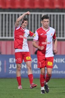 Marko Veličković fudbaler Vojvodine slavi gol protiv Partizana