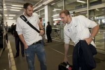 Ermal Kučo i Sinan Guler na aerodromu Nikola Tesla u Beogradu