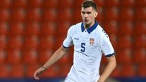 Veljko Milosavljević u dresu U19 reprezentacije Srbije