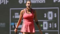 Arina Sabalenka slavi poen na Indijan Velsu