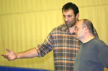 Vlade Divac i Duško Vujošević na treningu Partizana