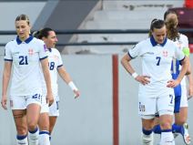 Fudbalerke Srbije nakon gola Italije u Ligi nacija.