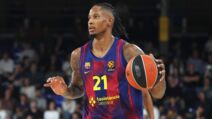 Vil Klajburn se sprema na šut na meču Barselona Zvezda