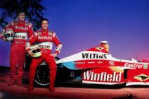 Aleks Zanardi i Ralf Šumaher poziraju kao vozači Vilijamsa
