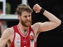 Košarkaš Olimpijakosa Tomas Vokap.