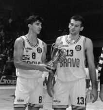 Predrag Stojaković i Zoran Savić u dresu PAOK-a