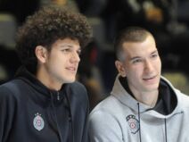 Bivši košarkaši Partizana Uroš trifunović i aleksandar Aranitović.