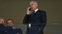 Zvezdan Terzić u loži stadiona Lagator u Loznici na finalu Kupa Srbije 2026 Zvezda Vojvodina