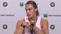 Arina Sabalenka na konferenciji za novinare