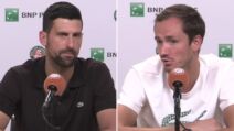 Novak Đoković i Danil Medvedev na konferenciji