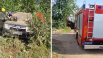 Auto sleteo sa puta kod Srbobrana
