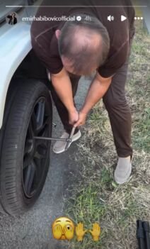 Emiru Habiboviću pukla guma  (3).jpg