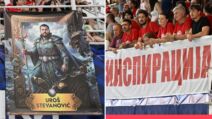 Transparent navijača Radničkog Urošu Stevanoviću