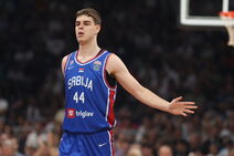 Nikola Topić u dresu Srbije.