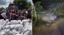 Pukla brana na reci Kuban