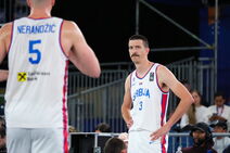 Strahinja Stojačić na meči Srbija - Austrija
