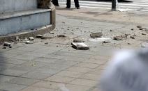 Srušio se deo fasade preko puta "Londona" u centru Beograda.