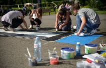 Trodimenzionalna ulična umetnost na Kalemegdanu.