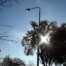 Ulična rasveta u Bulevaru Nikole Tesle svetli danju.