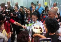 Tijana Bogdanović i Milica Mandić po povratku u Beograd sa Olimpijskih igara